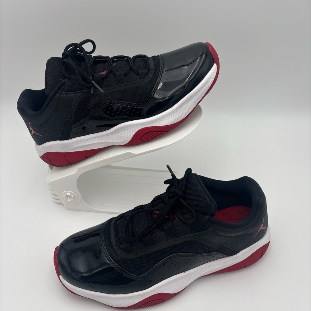 Jordan Black and Red Athletic Shoes